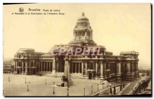 Old Postcard Brussels Palace of Justice building and the glorification of the...