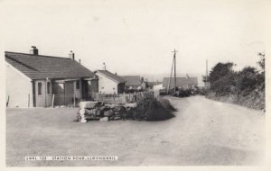 Station Road Llwyngweil Old Welsh Real Photo Postcard