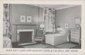 Postcard Kate Macy Ladd Convalescent Home Far Hills NJ Bedroom