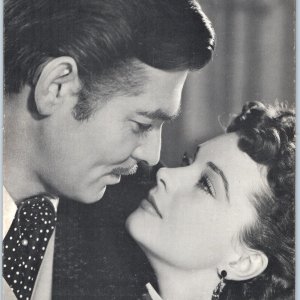 c1950s Clark Gable Vivien Leigh Romantic Portrait Gone With Wind Stars Lg PC 8O