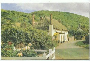 Somerset Postcard - Bossington Village. Postally used Ref.AB288