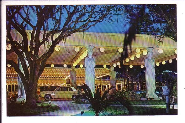 Statues, Entrance Kapok Tree Inn, Madeira Beach, Florida, 