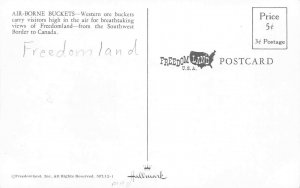 Bronx NY Freedomland Air-Borne Buckets Postcard