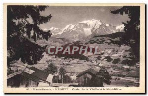 Old Postcard Haute Savoie Chalet Megeve Old and Mont Blanc