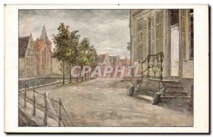 Belgie Belgium Bruges Old Postcard Quai Sainte Anne