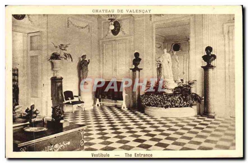 Old Postcard Chateau de Valencay Hall