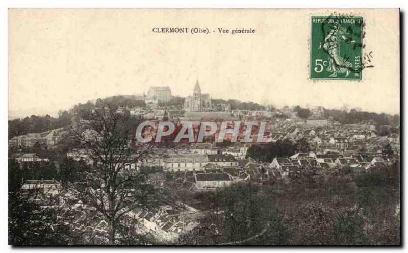 Clermont - Vue Generale - Old Postcard