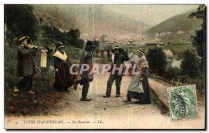 Postcard Old Types D Auvergne Bourree The Folklore Dance Costume