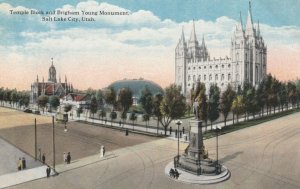 SALT LAKE CITY  Utah  1900-10s  Temple Block and Brigham Young Monument