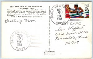 1984 Saint Anthony, IA Post Office Cancel Postcard Town USPO Postal History A269