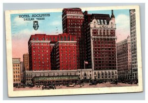 Vintage 1940 Advertising Postcard Hotel Adolphus Antique Autos Dallas Texas