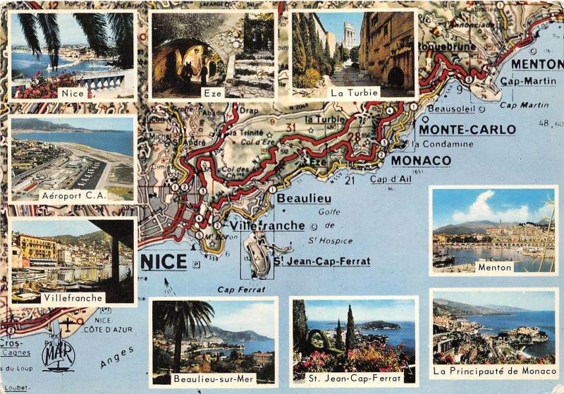 BC60106 Maps Cartes geographiques La Cote d'Azur 