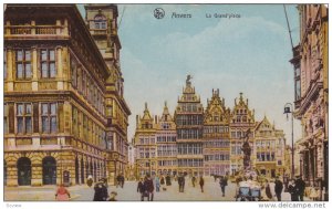 La Grand'Place, Partial Street Scene, ANVERS (Antwerpen), Belgium, 1900-1910s