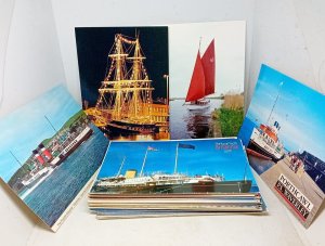 Job Lot Set 50+ Ships Boats Ferries Paddlesteamers New Unused Vintage Postcards