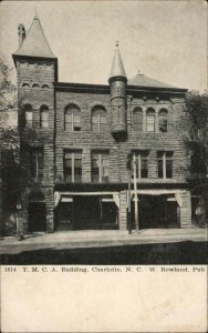 Charlotte North Carolina NC YMCA Building c1910 Vintage Postcard