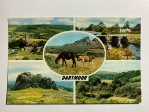 UNUSED VINTAGE MULTI VIEW POSTCARD - DARTMOOR   (KK408) 