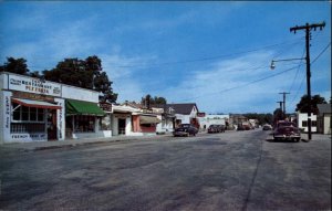 Rocky Point Brookhaven Long Island Street Scene Pizza Pizzeria Postcard