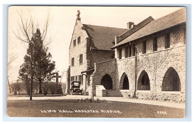 Postcard Lewis Hall, Nashotah, Wisconsin WI RPPC H16