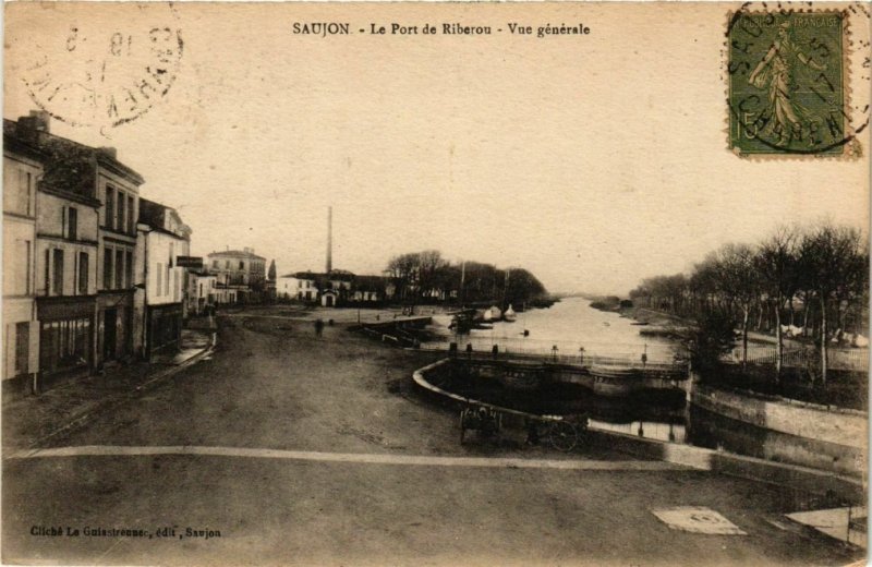 CPA SAUJON Le Port de Riberon, vue générale (863273)