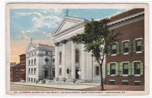 Evangelical Lutheran Church De Kalb Street Norristown Pennsylvania postcard