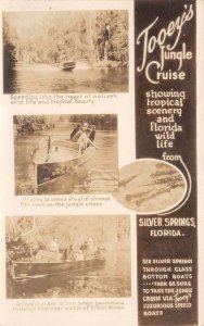 Silver Springs Florida Jungle Cruise Glass Bottom Boat Real Photo PC AA69422