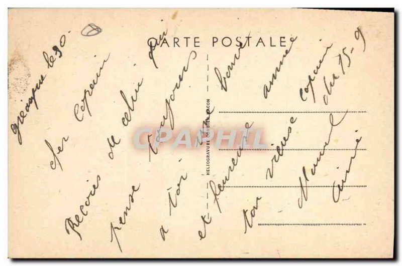 Old Postcard Moulin wind Flowers