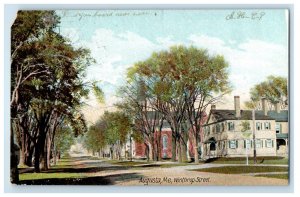 1907 View Of Winthrop Street Augusta Newport Maine ME Posted Antique Postcard