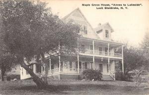 Loch Sheldrake New York Maple Grove House Street View Antique Postcard K64652