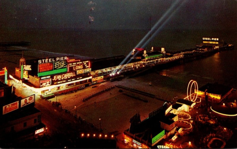 New Jersey Atlantic City Steel Pier At Night