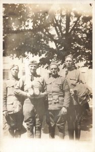WW1 United States Soldiers-1 holding Boots~Military Real Photo Postcard