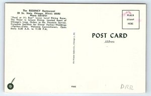 CHICAGO, IL Illinois ~ The REGENCY RESTAURANT Interior c1960s Roadside Postcard