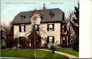 Vtg Harriet Beecher Stowe Residence Home Hartford Connecticut Unused Postcard