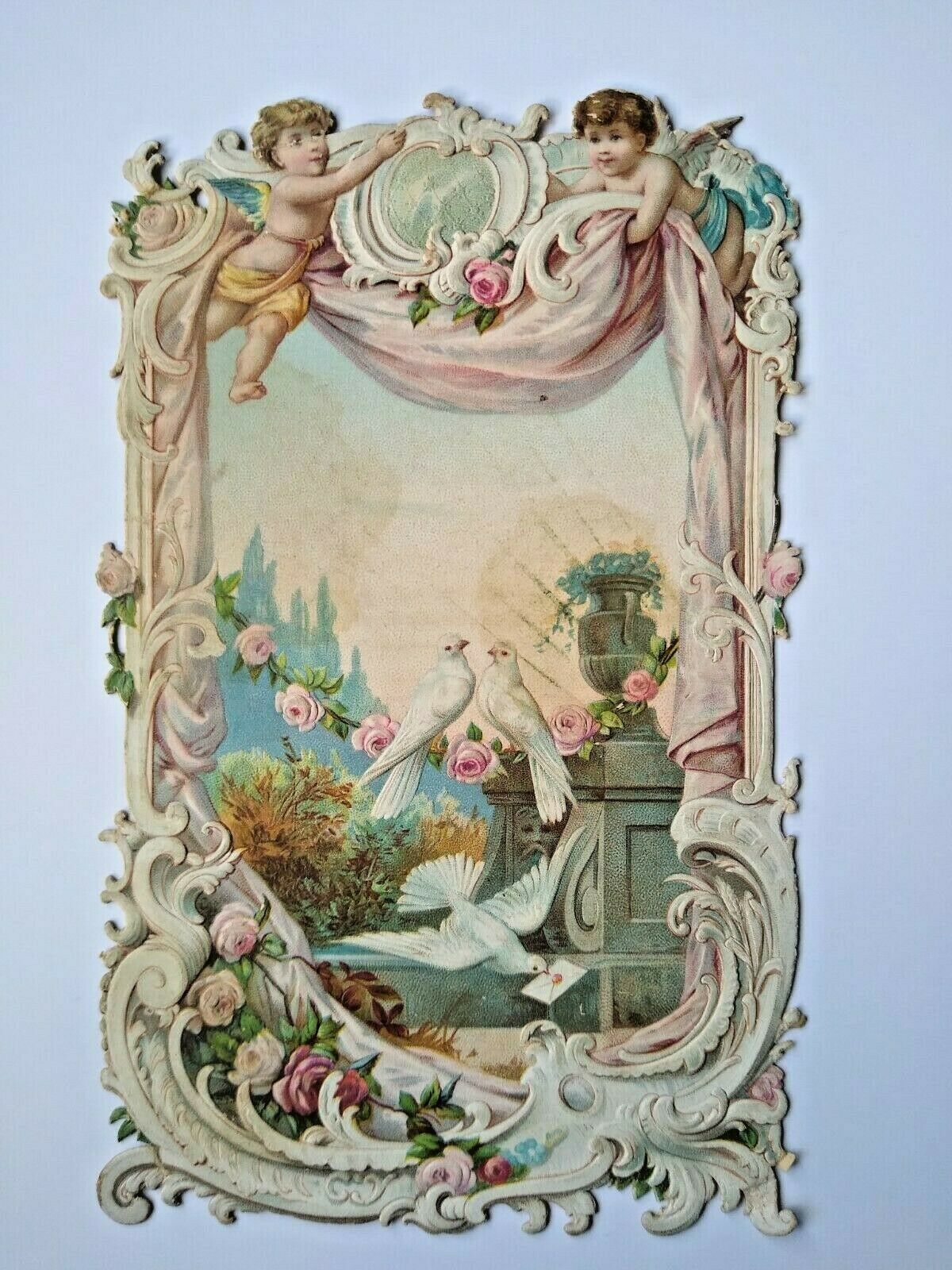 Victorian Die Cut Trade Card C.D. Kenny Tea Dealer Coffee Roaster