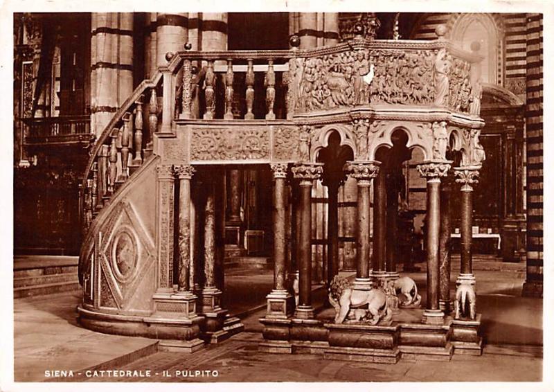 Cattedrale Il Pulpito - Siena, Italy, real photo