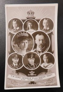 1910 Royalty Postcard Cover RPPC to Wigborough King George V Queen Mary Family