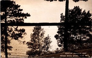 Real Photo Postcard View of Rainbow Lake, Grand Army Home in King, Wisconsin