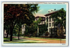 1956 Whiting Hall Dormitory Women Knox College Galesburg Illinois IL Postcard