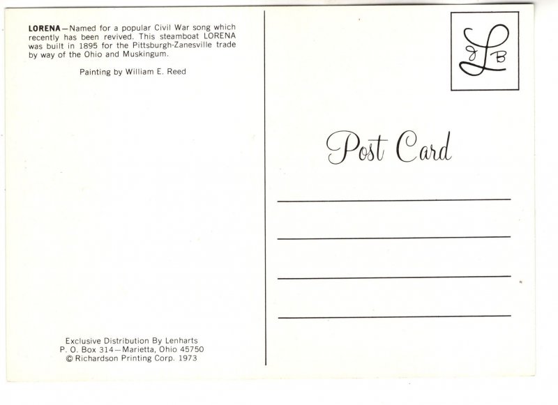 Steamboat Lorena,  Ohio and Muskingum