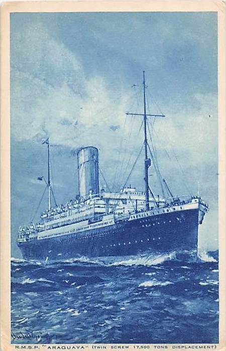 R.M.S. P. Araguaya -  Royal Mail Steam Packet Co.