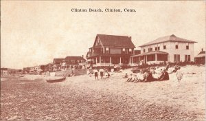 Beach Cottages, Clinton Beach, Clinton CT Vintage Postcard M70