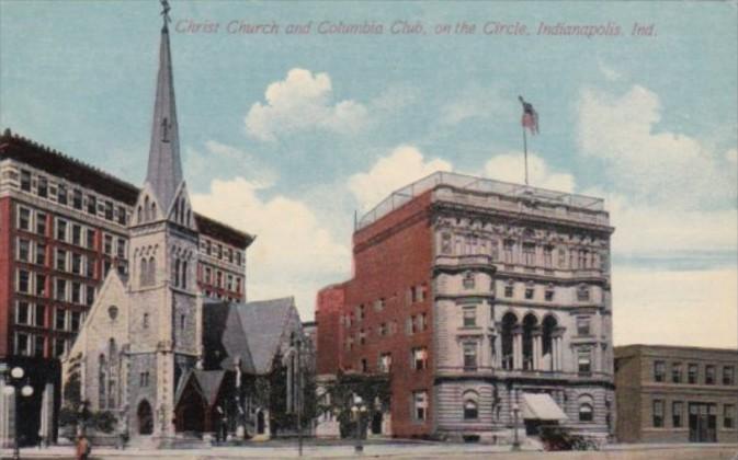 Indiana Indianapolis Christ Church and Columbia Club On The Circle