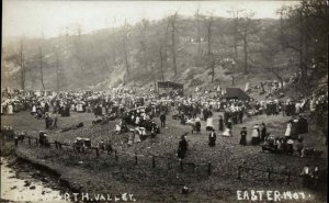 Lancashire? Ashworth Valley England Easter 1907 Real Photo Postcard #1