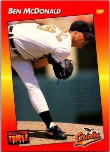 1992 Donruss Baseball Card Ben McDonald Baltimore Orioles sk6153