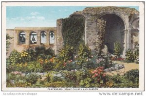 California San Juan Capistrano Founded 1776 Campanario Stone Church And Garden