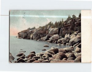 Postcard Rocky Coast Squirrel Island Maine USA