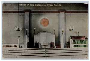 c1910's Interior Of Congregational Church Kittery Point Maine ME Postcard