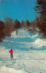 Ulysses Pennsylvania skiers on hill Black Forest Trading Post vintage pc Z44391