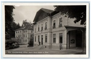 1950 Bad Gleichenberg Erhoi Helm Gold Kreuz Styria Austria RPPC Photo Postcard