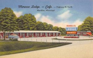 Meridian Mississippi Morocco Lodge And Caf Linen Antique Postcard K18163