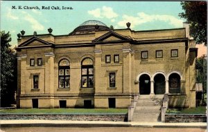 Red Oak, IA Iowa   M.E. CHURCH  Montgomery County   ca1910's Postcard